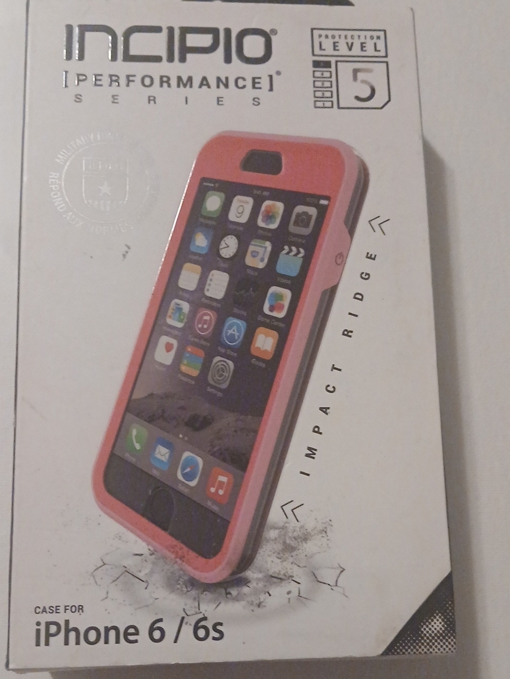Incipio Impact Ridge Protective Case for iPhone 6/6s - Pink with White Trim